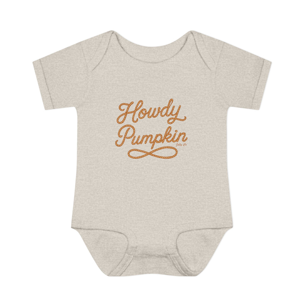 Howdy Pumpkin Baby Short Sleeve Onesie
