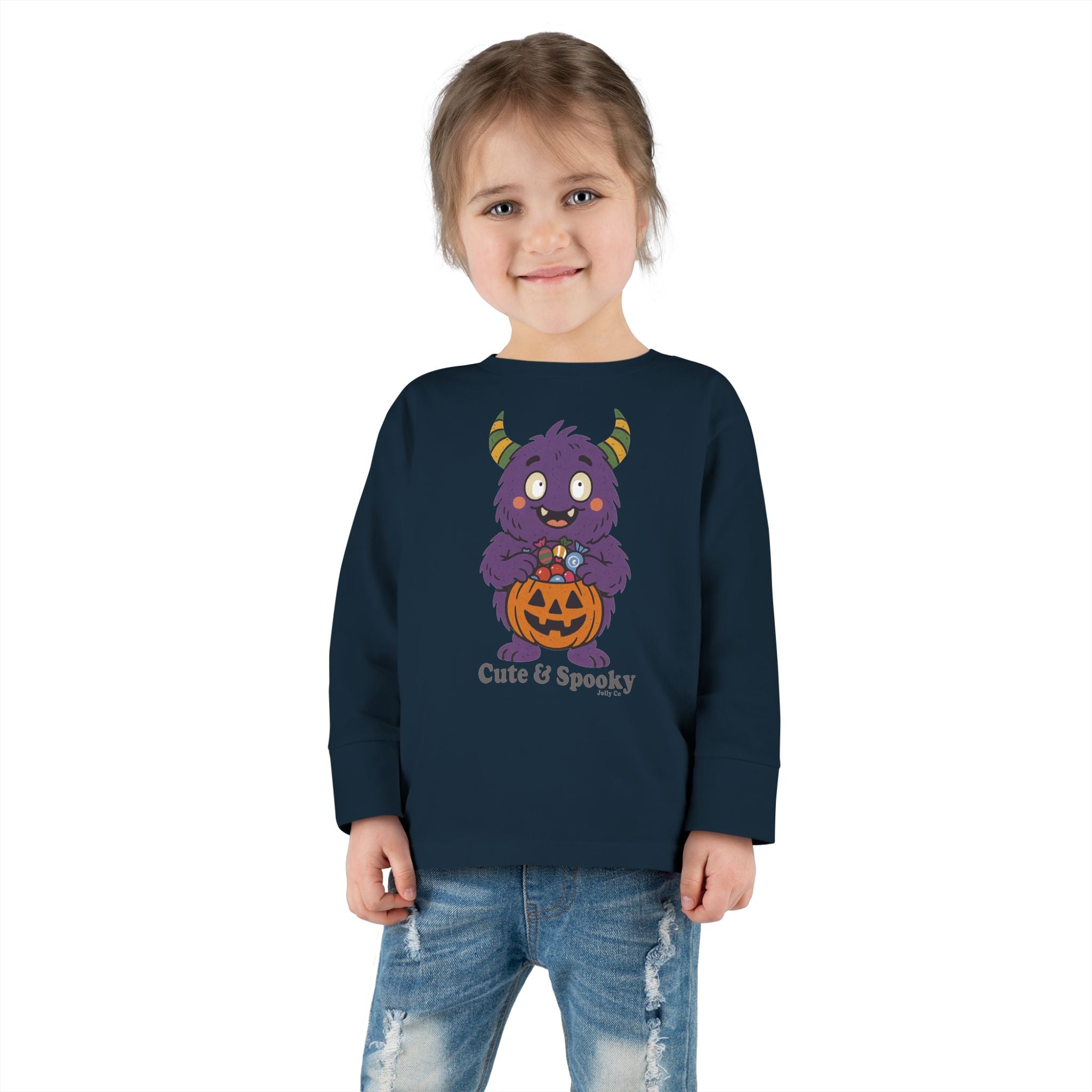 Cute & Spooky Monster Toddler Long Sleeve Tee