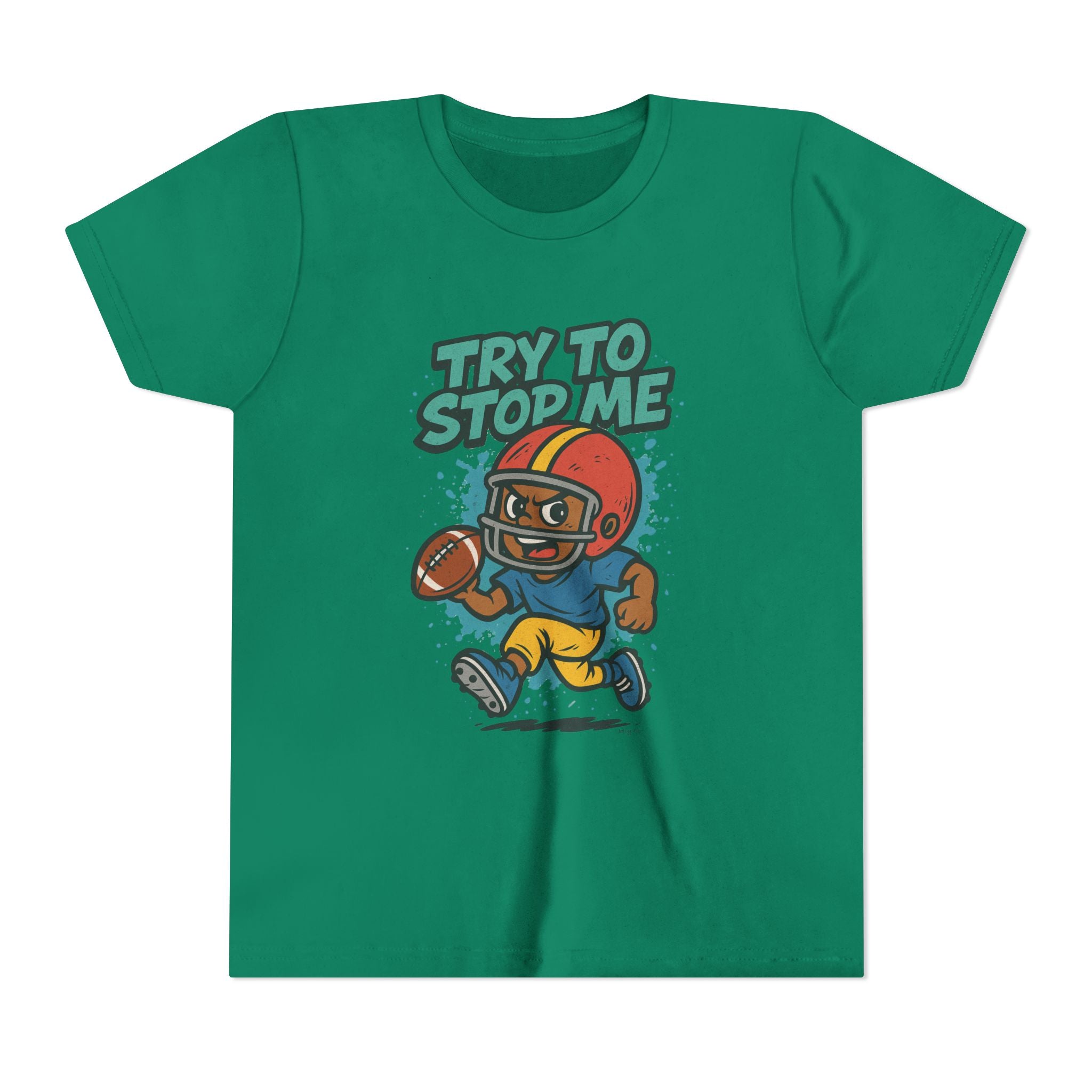 Try to Stop Me, Kids Football Short Sleeve Tee