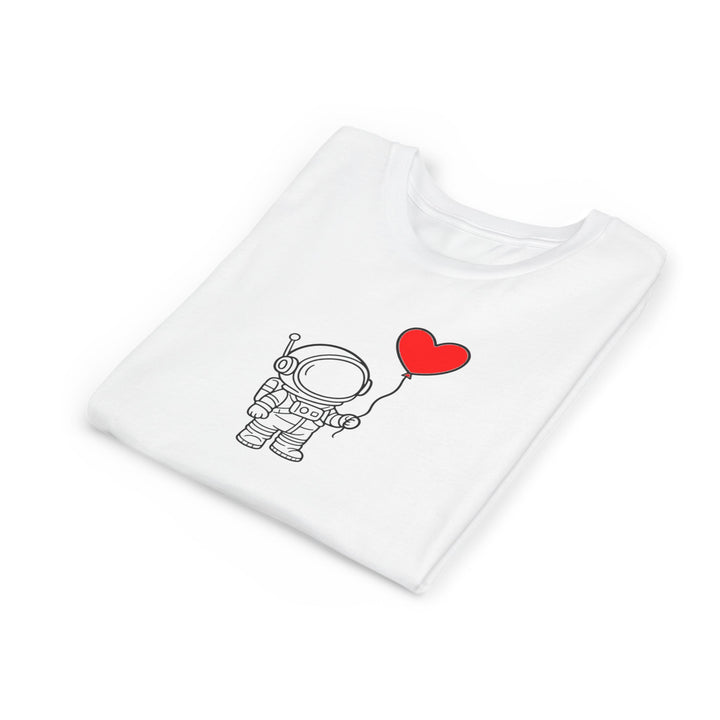 Astronaut Heart Balloon Kids Short Sleeve Tee
