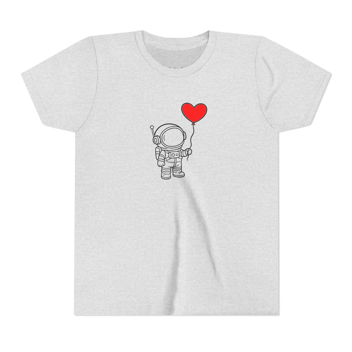 Astronaut Heart Balloon Kids Short Sleeve Tee