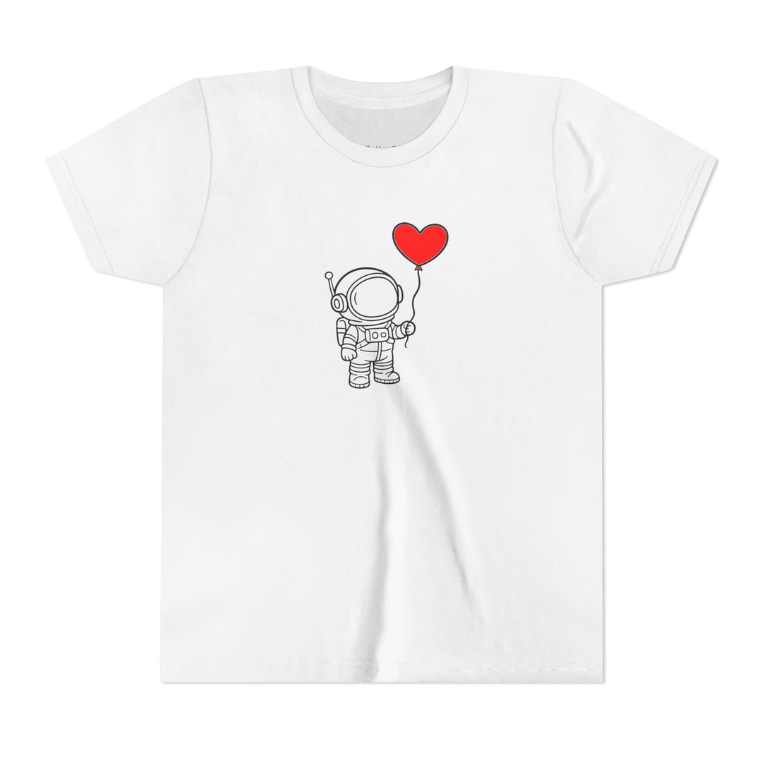 Astronaut Heart Balloon Kids Short Sleeve Tee
