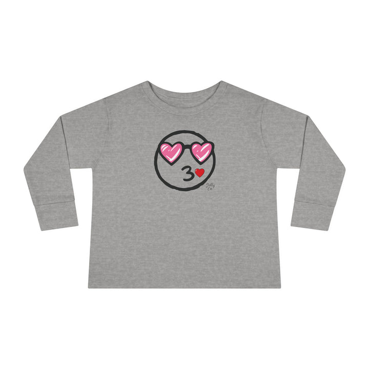 Love Emoji Toddler Long Sleeve Tee