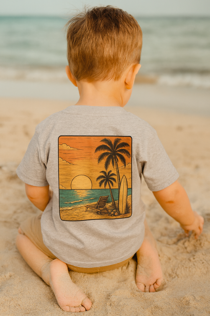 海灘風格幼兒短袖T卹