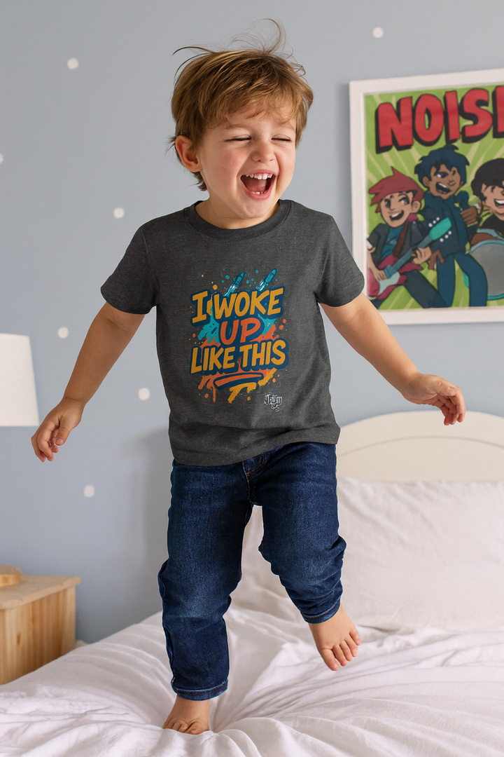 I Woke Up Like This Toddler Short Sleeve Tee