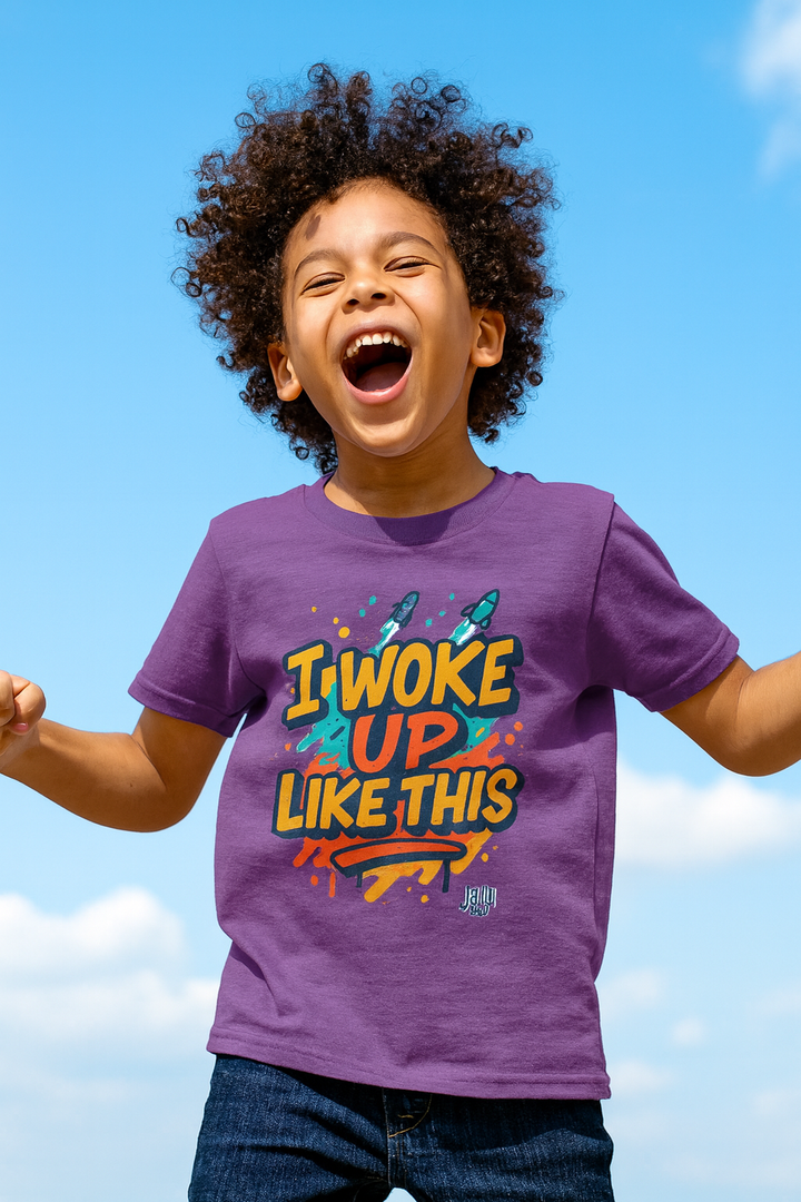 I Woke Up Like This Kids Short Sleeve Tee