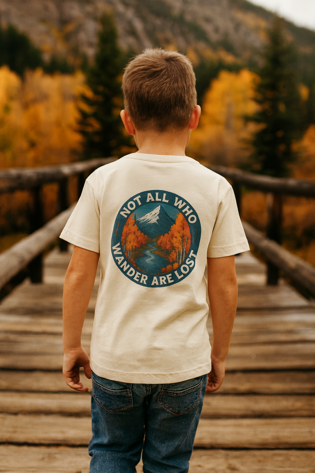 Not All who Wonder are Lost Kids Short Sleeve Tee