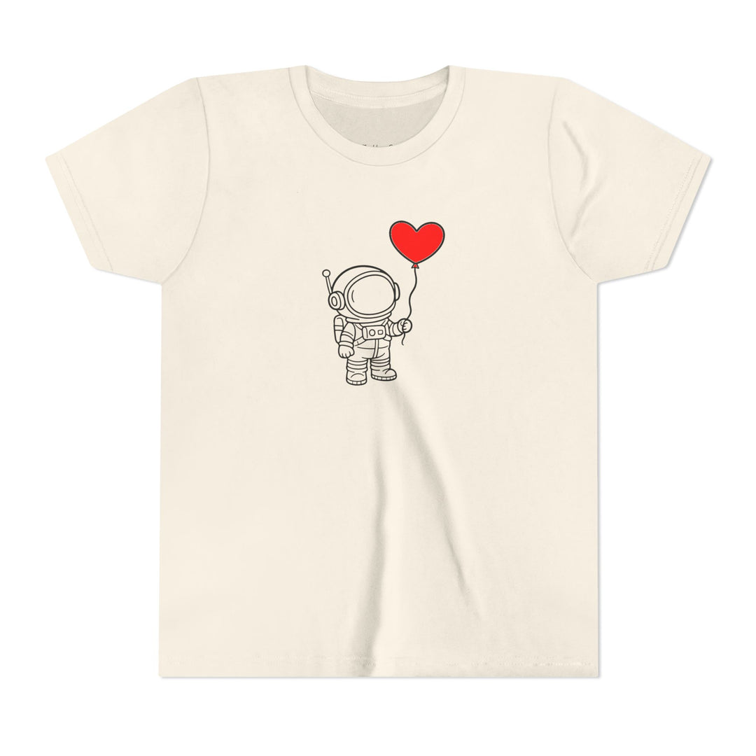 Astronaut Heart Balloon Kids Short Sleeve Tee