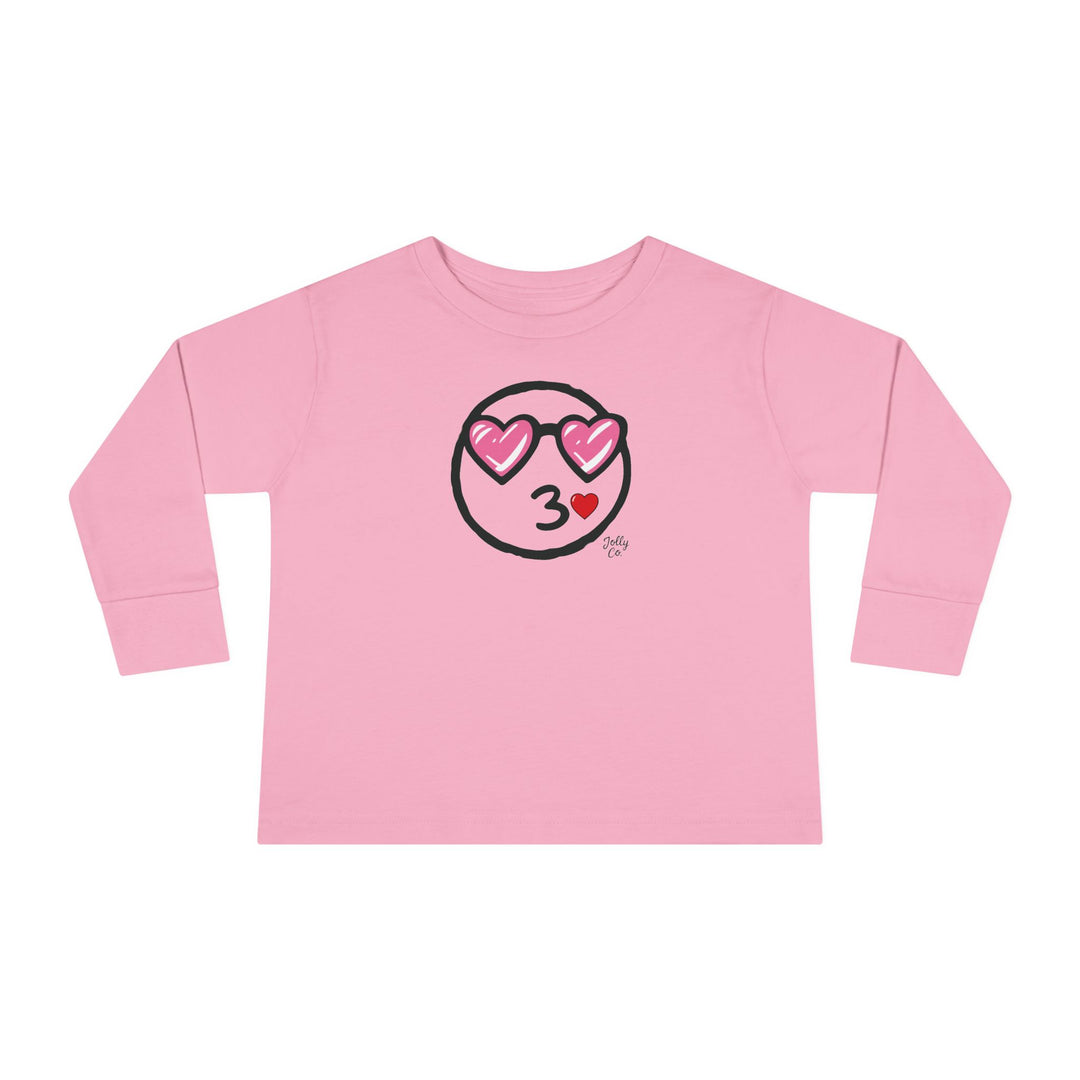 Love Emoji Toddler Long Sleeve Tee