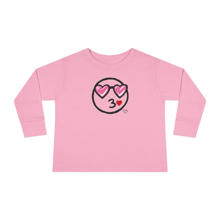 Love Emoji Toddler Long Sleeve Tee
