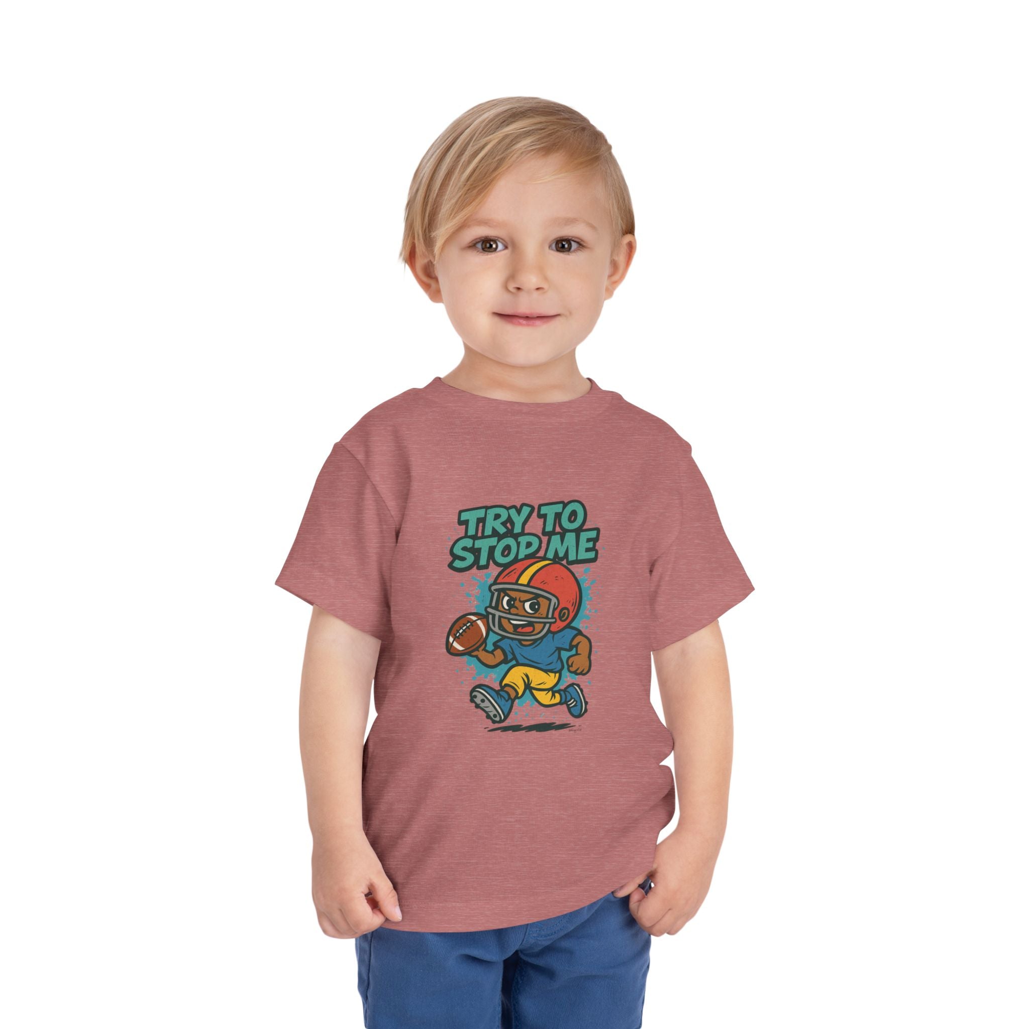 Try to Stop Me, Toddler Football Short Sleeve Tee