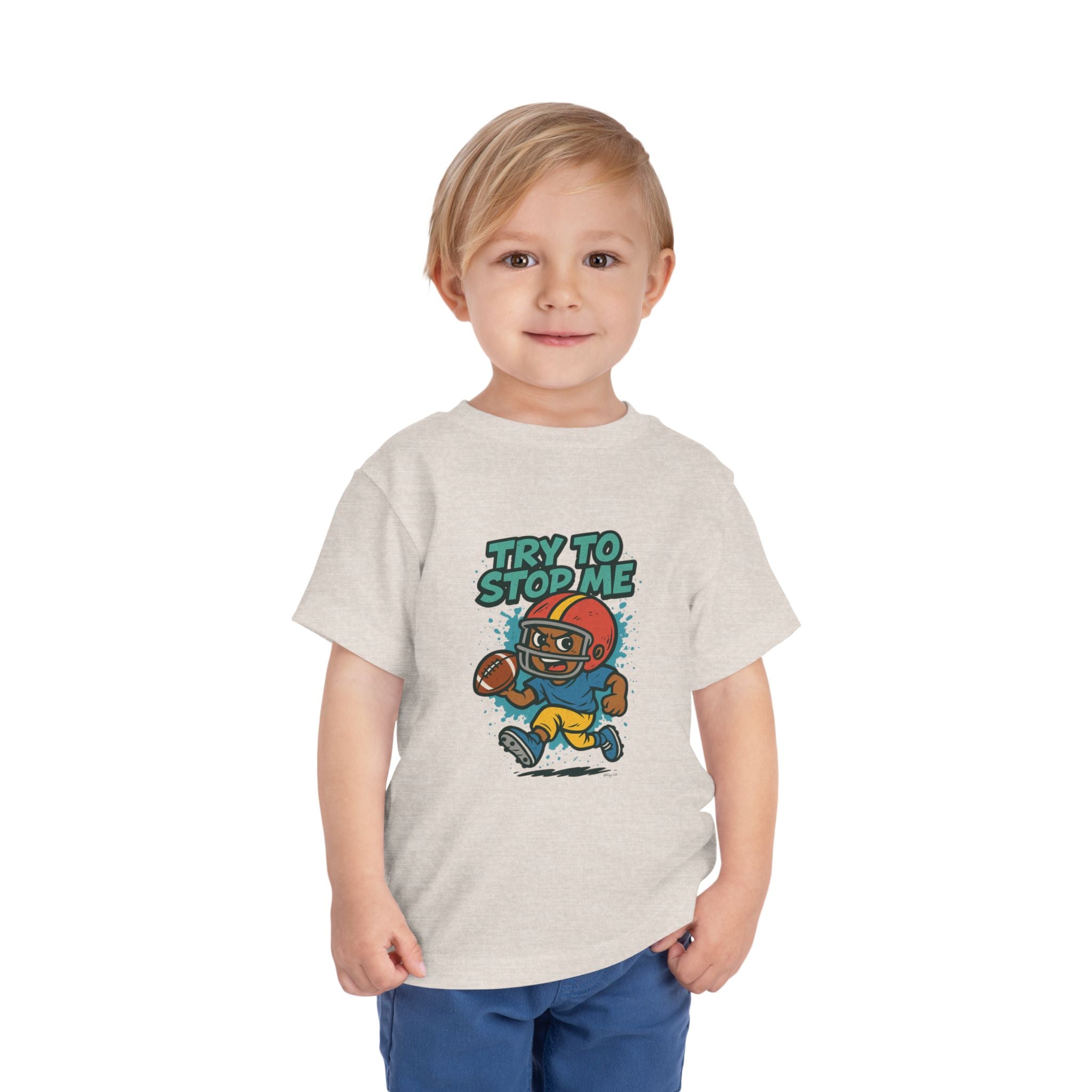 Try to Stop Me, Toddler Football Short Sleeve Tee