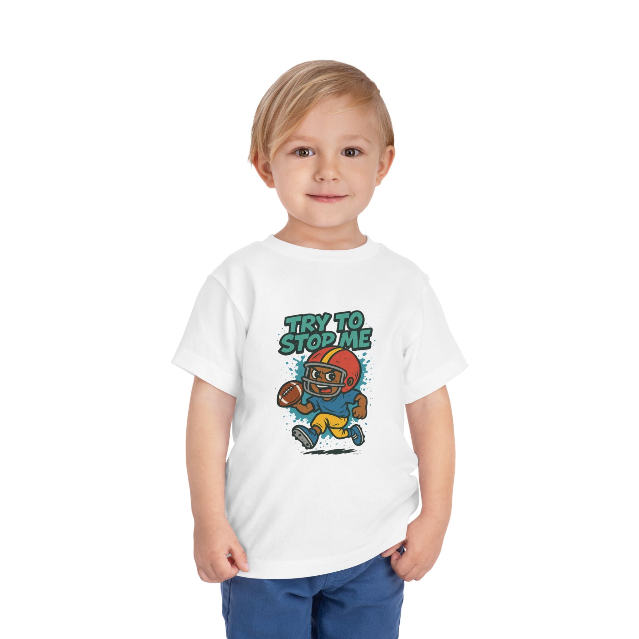 Try to Stop Me, Toddler Football Short Sleeve Tee