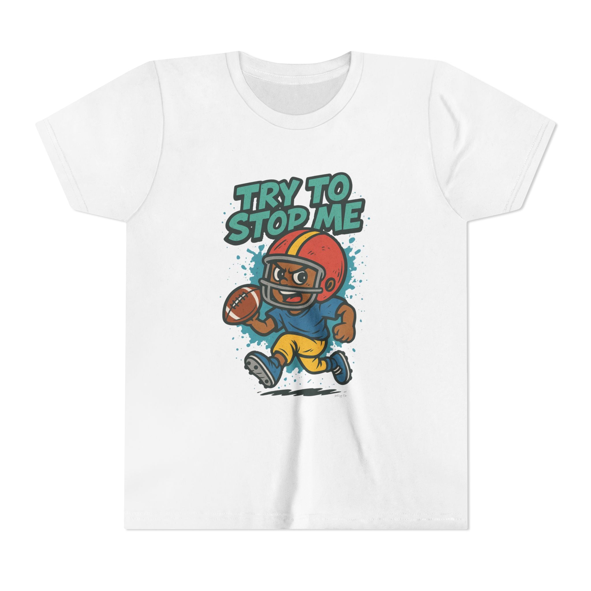 Try to Stop Me, Kids Football Short Sleeve Tee