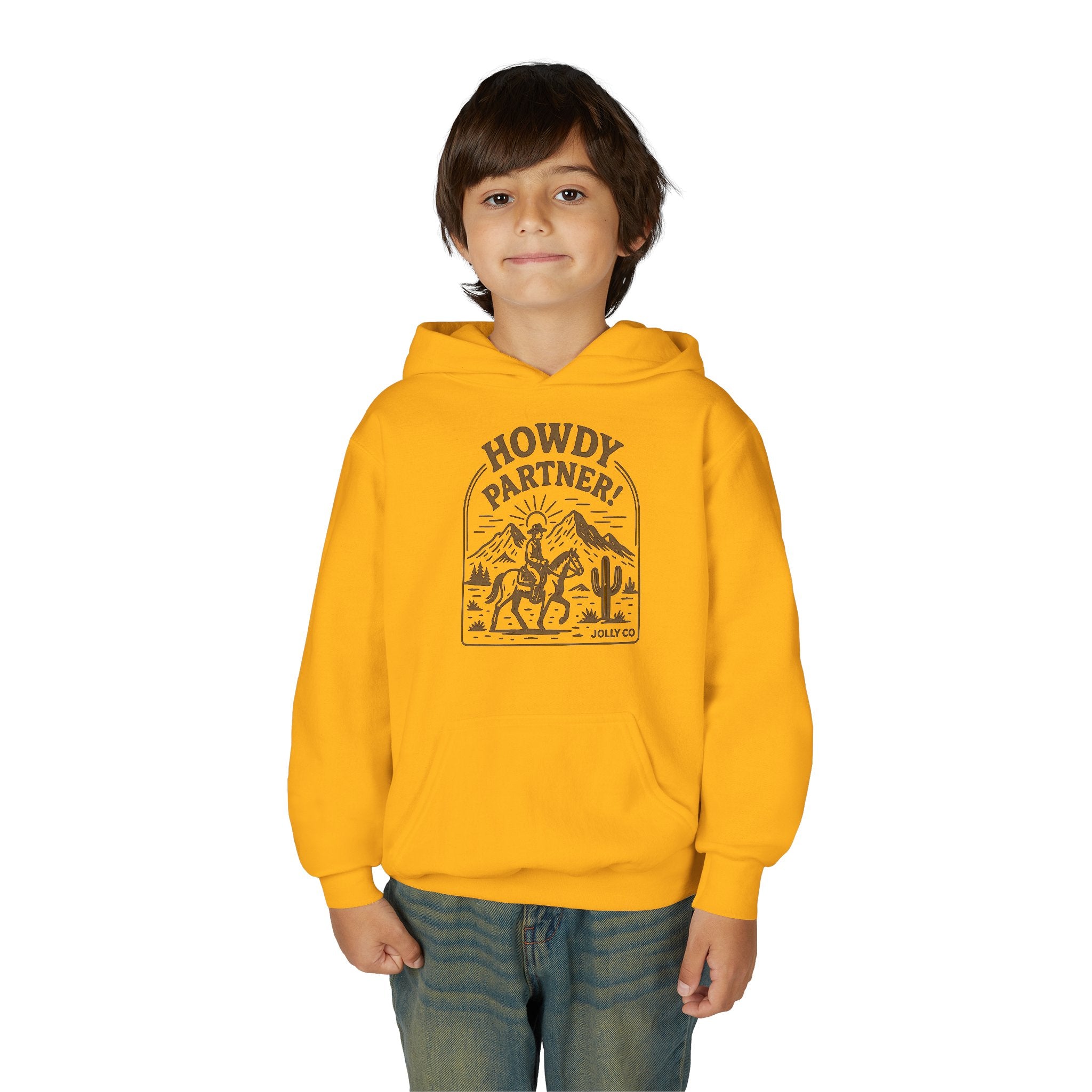 Howdy Partner! Western Style Kids Hoodie