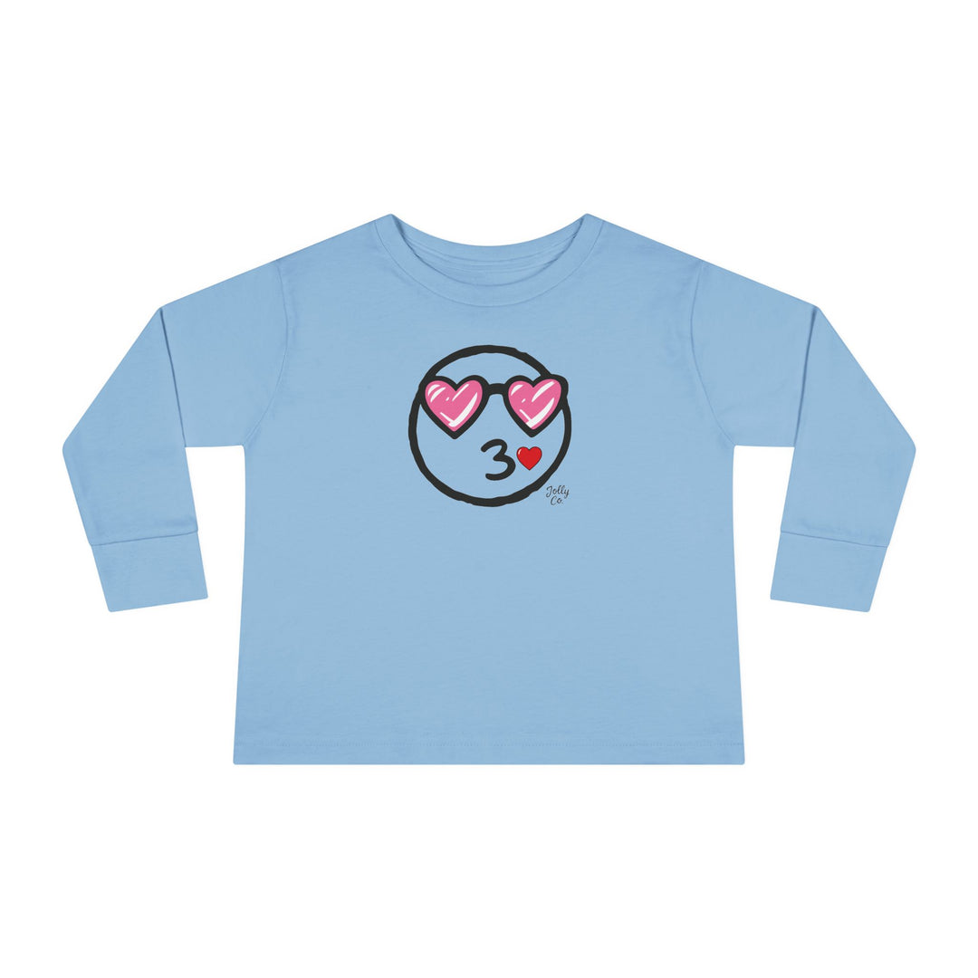 Love Emoji Toddler Long Sleeve Tee
