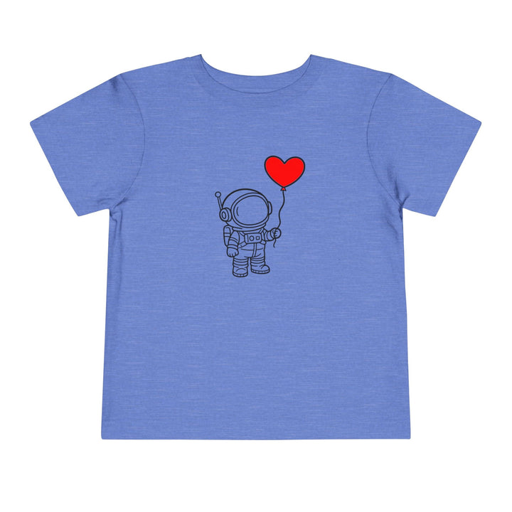 Astronaut Heart Balloon Toddler Short Sleeve Tee - Jolly Co Creations