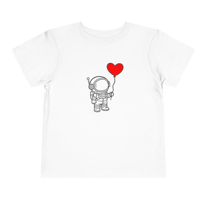 Astronaut Heart Balloon Toddler Short Sleeve Tee - Jolly Co Creations