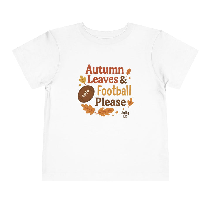 Autumn Leaves & Football Toddler Tee - Jolly Co Creations
