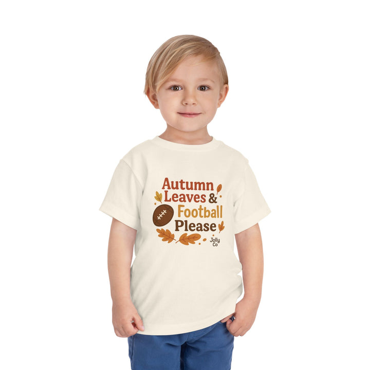 Autumn Leaves & Football Toddler Tee - Jolly Co Creations