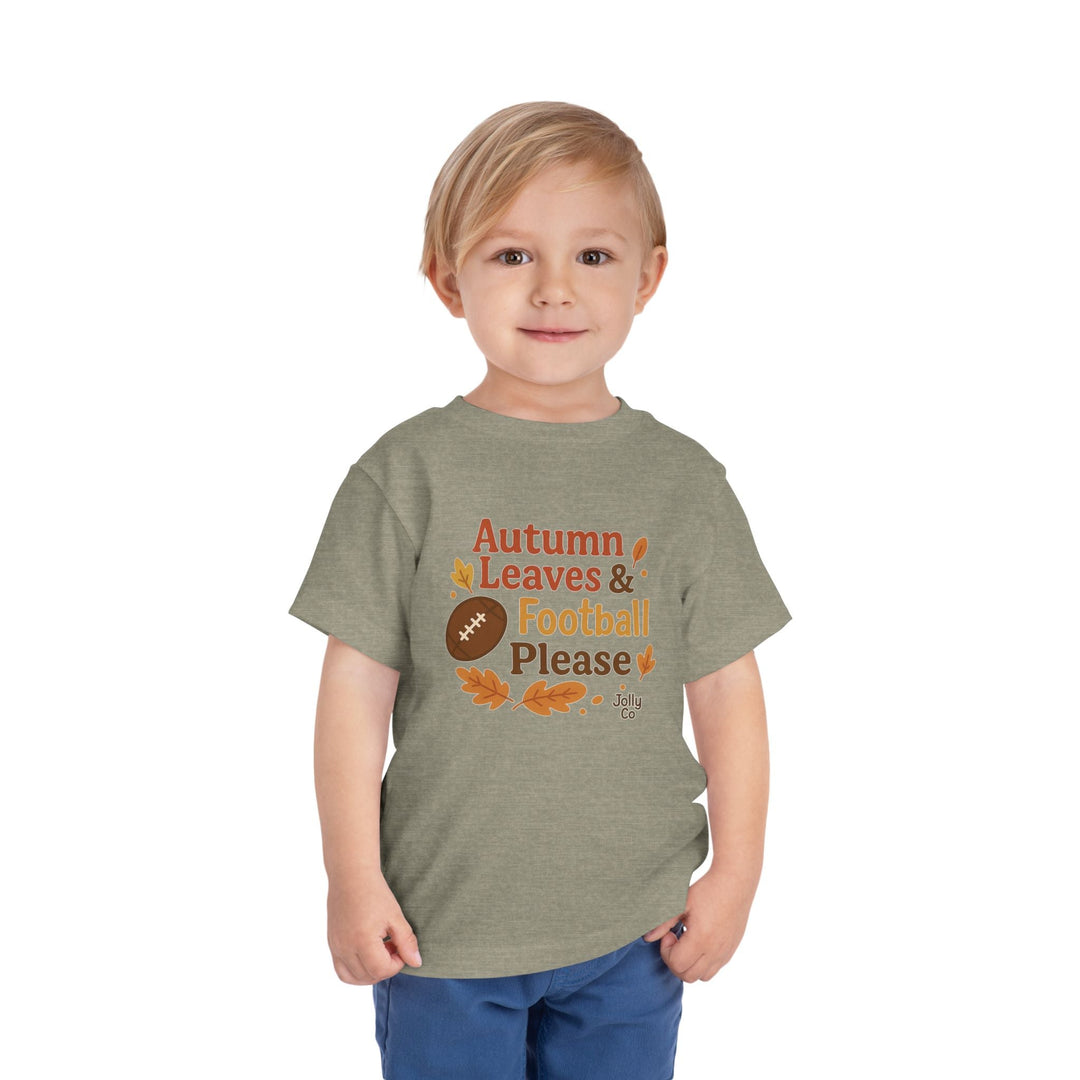 Autumn Leaves & Football Toddler Tee - Jolly Co Creations