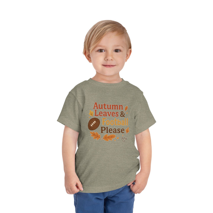 Autumn Leaves & Football Toddler Tee - Jolly Co Creations