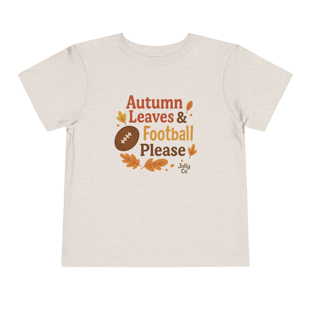 Autumn Leaves & Football Toddler Tee - Jolly Co Creations