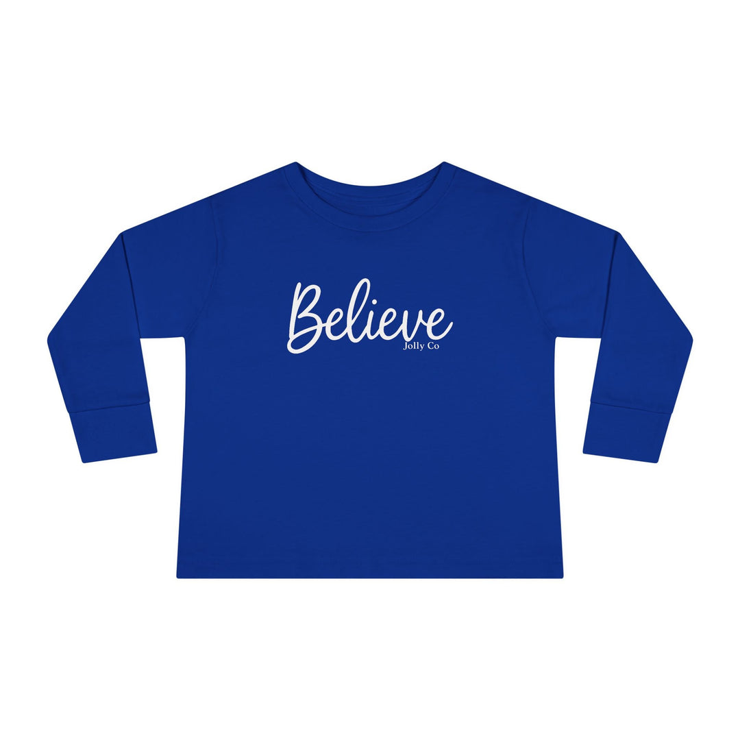 Believe Toddler Long Sleeve Tee - Jolly Co Creations
