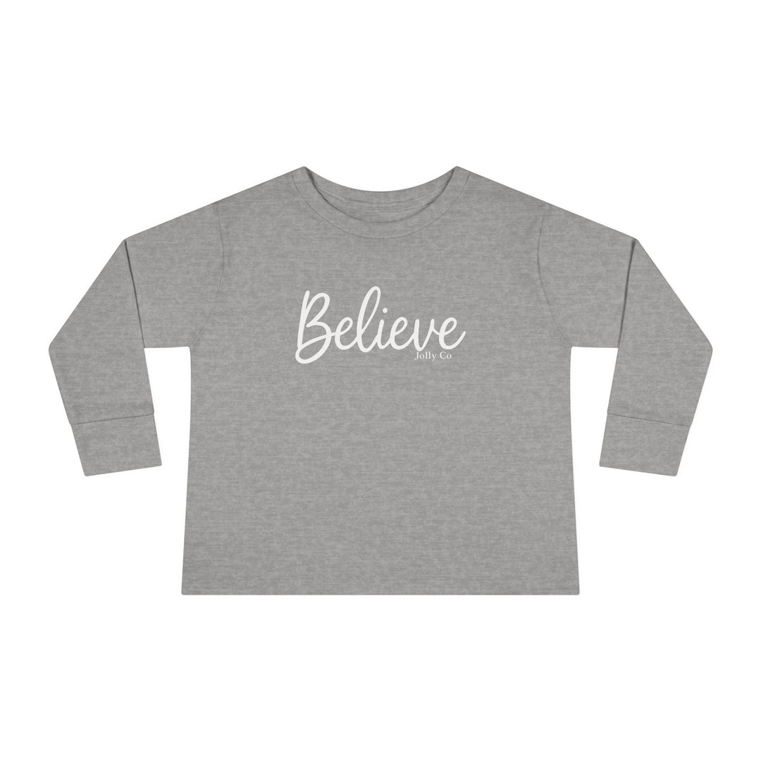 Believe Toddler Long Sleeve Tee - Jolly Co Creations