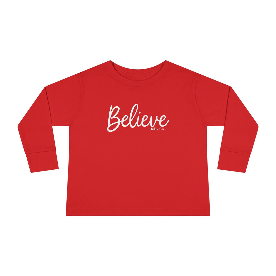 Believe Toddler Long Sleeve Tee - Jolly Co Creations
