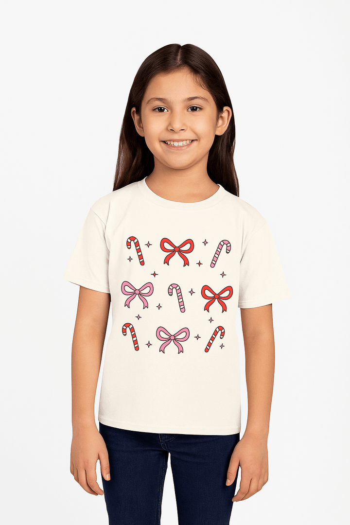 Candy Cane Cutie Kids Short Sleeve Tee - Jolly Co Creations