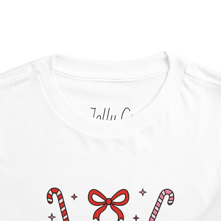 Candy Cane Cutie Toddler Short Sleeve Tee - Jolly Co Creations