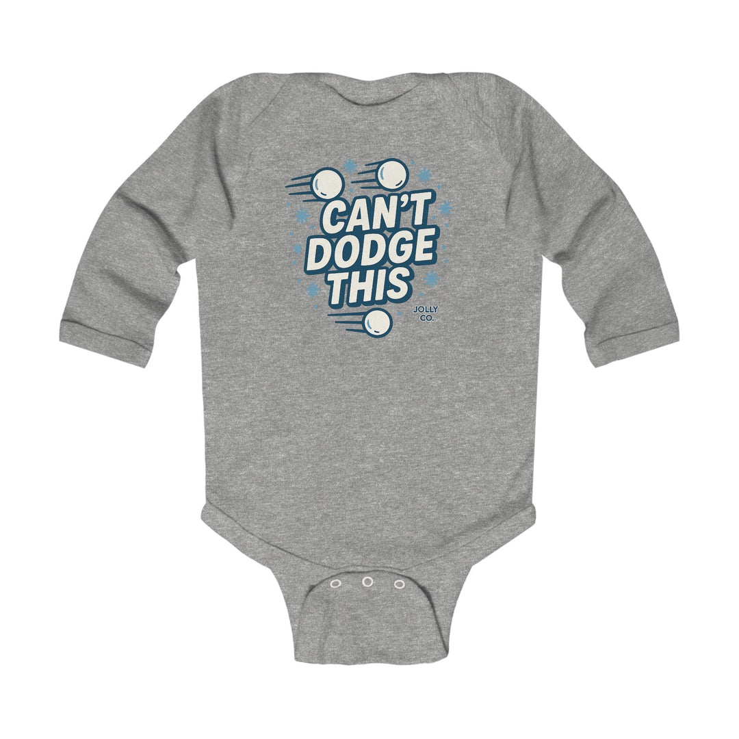 Can't Dodge This Baby Long Sleeve Onesie - Jolly Co Creations