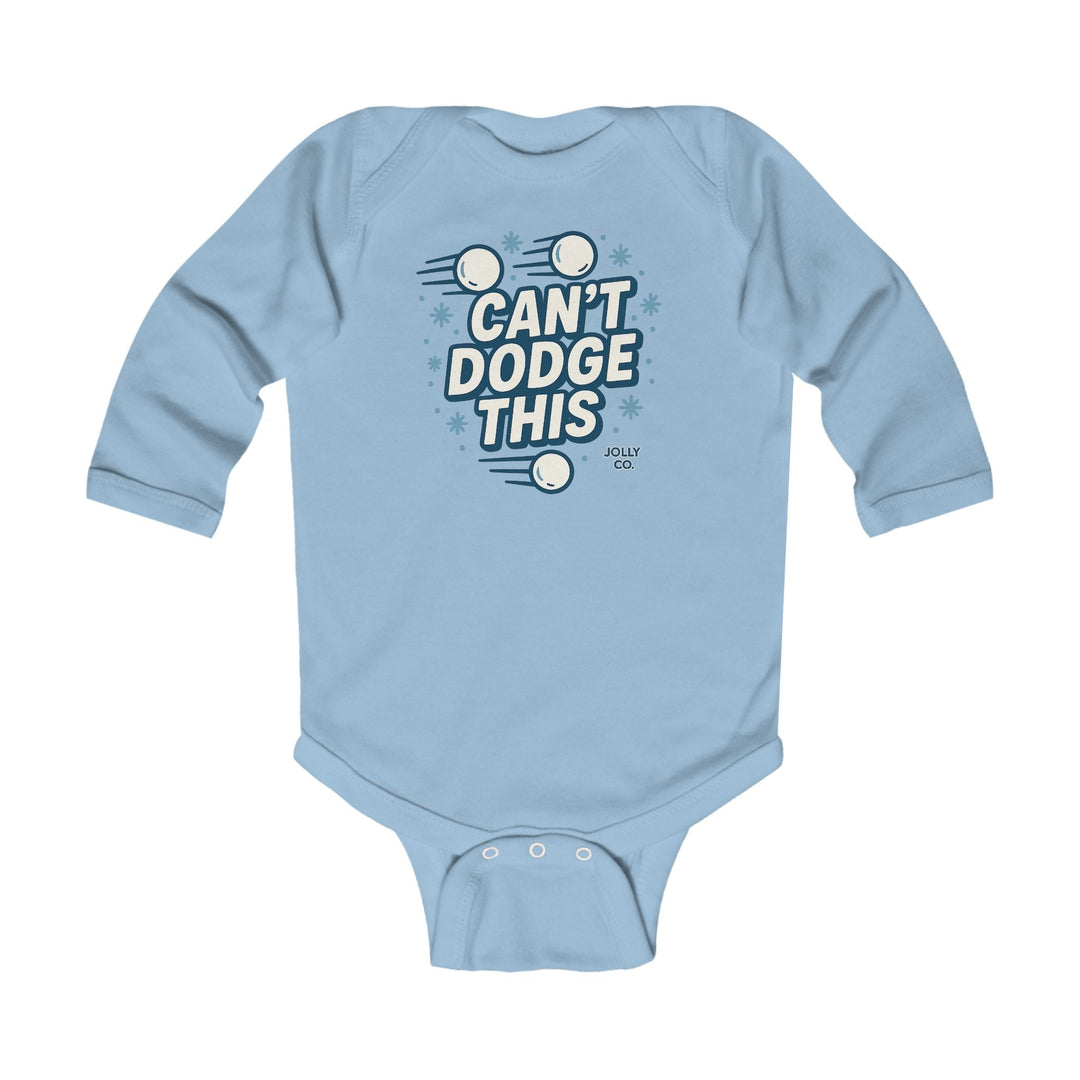 Can't Dodge This Baby Long Sleeve Onesie - Jolly Co Creations