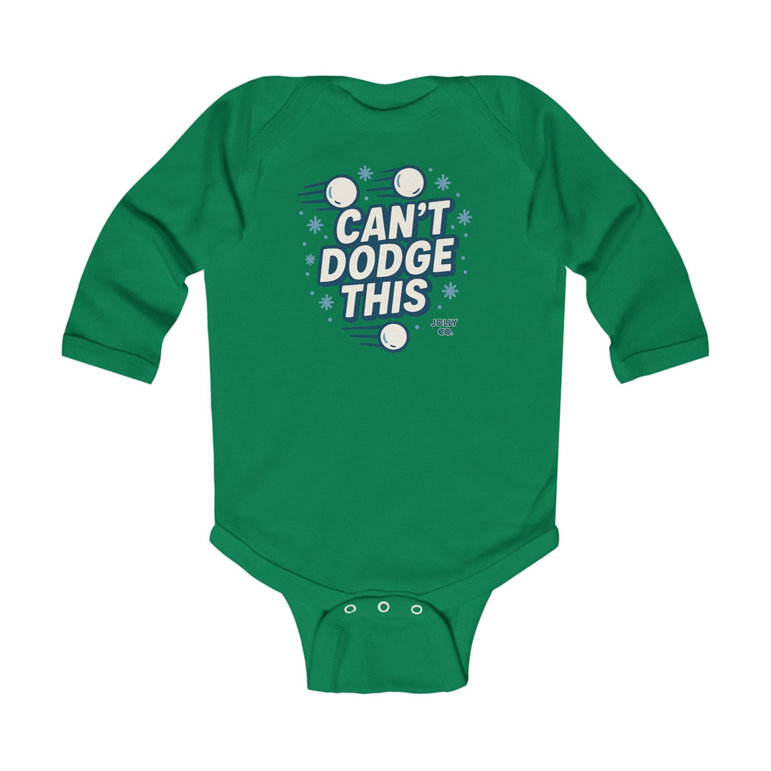 Can't Dodge This Baby Long Sleeve Onesie - Jolly Co Creations