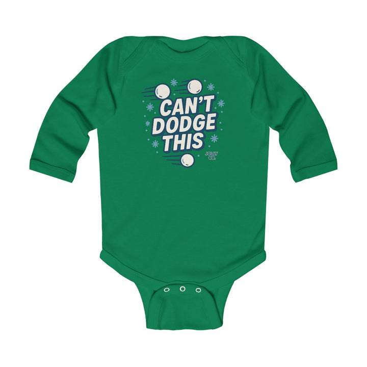 Can't Dodge This Baby Long Sleeve Onesie - Jolly Co Creations