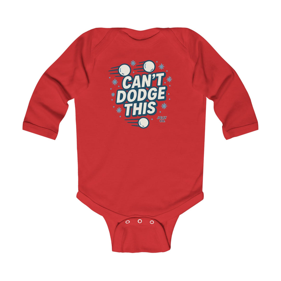 Can't Dodge This Baby Long Sleeve Onesie - Jolly Co Creations