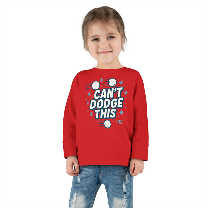 Can't Dodge This Toddler Long Sleeve Tee - Jolly Co Creations