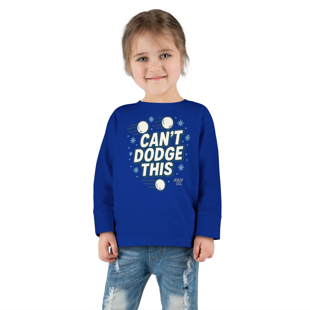 Can't Dodge This Toddler Long Sleeve Tee - Jolly Co Creations