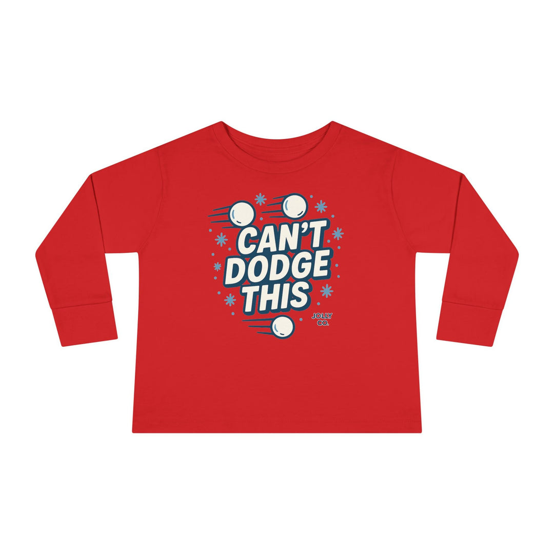 Can't Dodge This Toddler Long Sleeve Tee - Jolly Co Creations