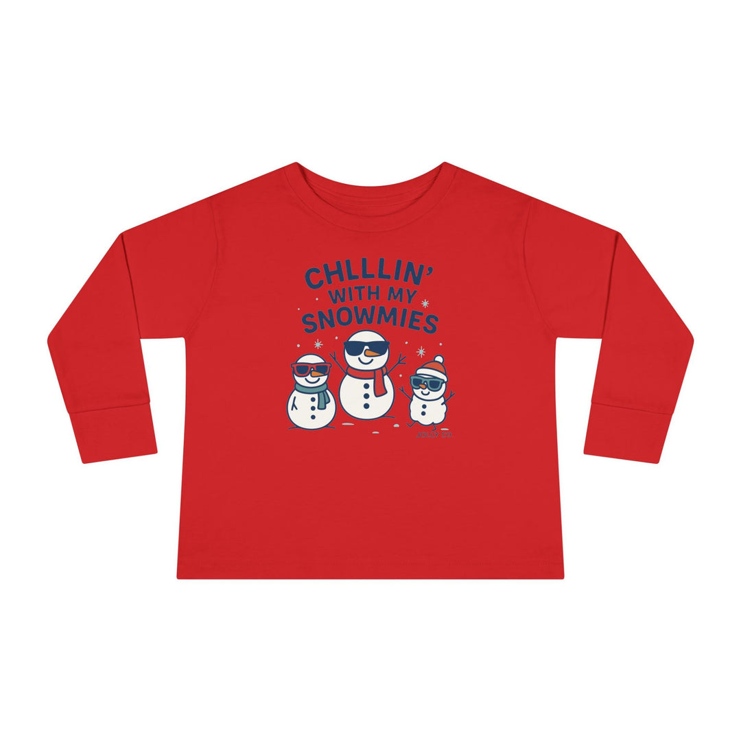 Chillin' with My Snowmies Toddler Long Sleeve Tee - Jolly Co Creations