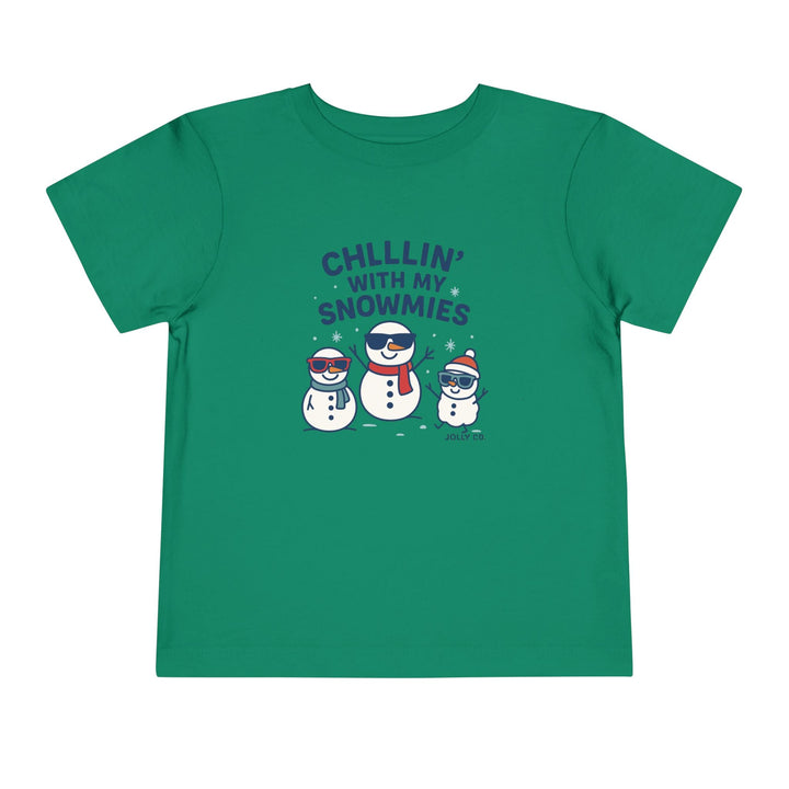 Chillin' with My Snowmies Toddler Short Sleeve Tee - Jolly Co Creations