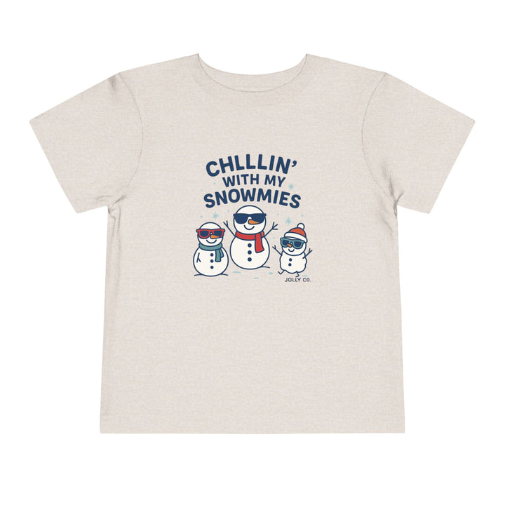 Chillin' with My Snowmies Toddler Short Sleeve Tee - Jolly Co Creations
