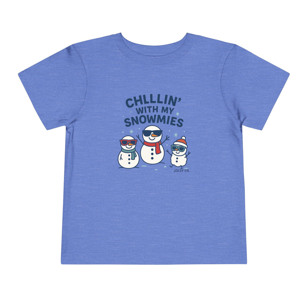 Chillin' with My Snowmies Toddler Short Sleeve Tee - Jolly Co Creations