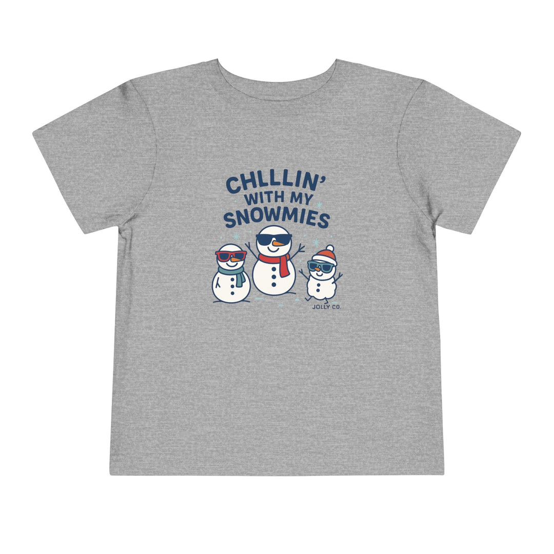 Chillin' with My Snowmies Toddler Short Sleeve Tee - Jolly Co Creations