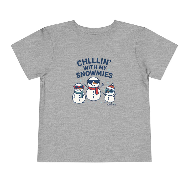 Chillin' with My Snowmies Toddler Short Sleeve Tee - Jolly Co Creations