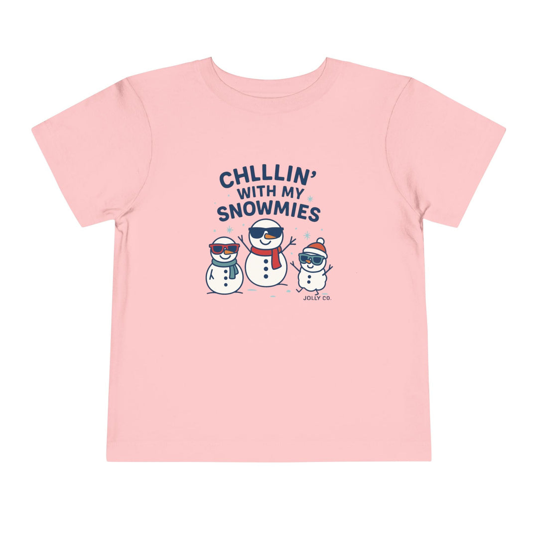 Chillin' with My Snowmies Toddler Short Sleeve Tee - Jolly Co Creations