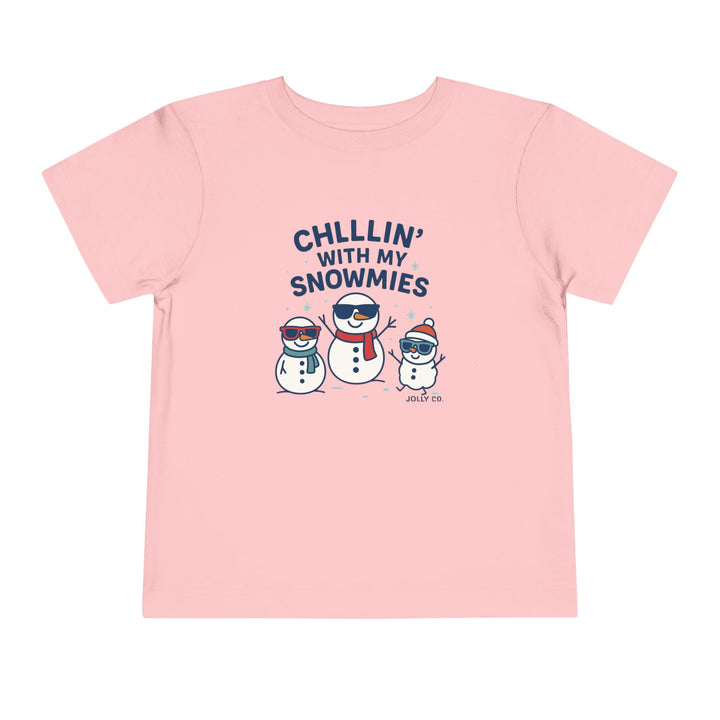 Chillin' with My Snowmies Toddler Short Sleeve Tee - Jolly Co Creations