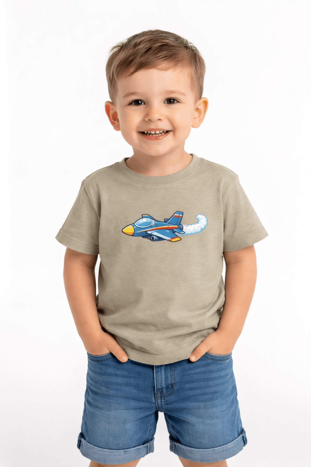 Cool Airplane Toddler Short Sleeve Tee - Jolly Co Creations