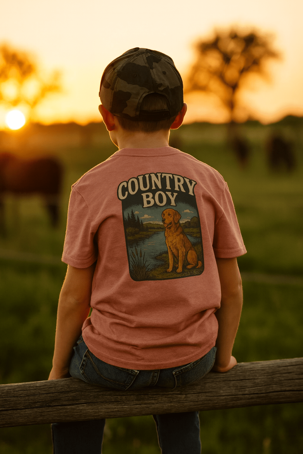 Country Boy Kids Short Sleeve Tee - Jolly Co Creations